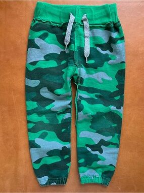 APPAMAN Green Camo Joggers, 3T